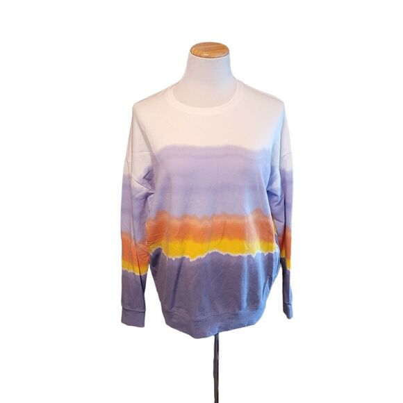 Athleta Balance Printed Sunshine Pullover Crew Neck Sweatshirt Size Small - Picture 4 of 12